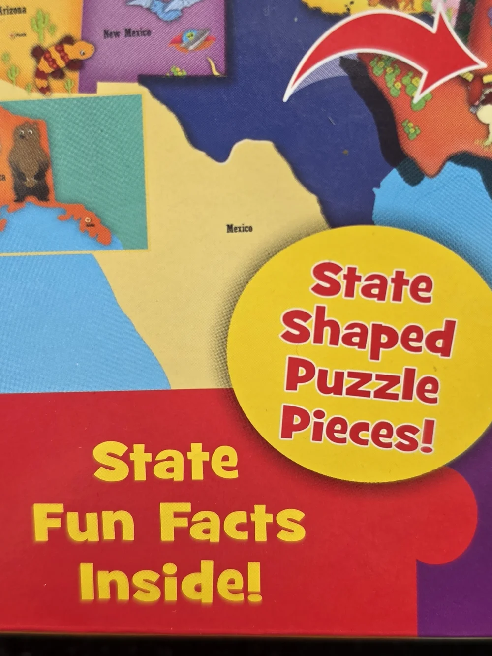 USA Map Puzzle - Colorful Kids Educational Game 60 Piece